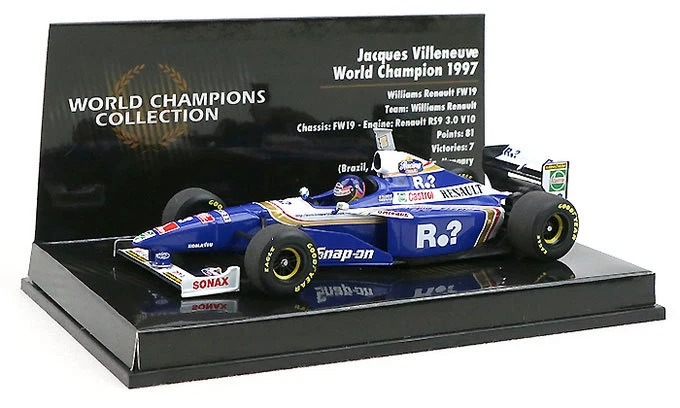 Minichamps Williams FW19 #3 1997 World Champion - Jacques Villeneuve 1/43 Scale - Image 4 of 4