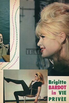 BRIGITTE BARDOT Vie Privee 1962 Vintage JPN Picture Clipping 2