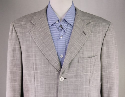 Brioni Nomentano Gray Knit Windowpane Wool 3-Btn Sportcoat Blazer 41R 42R - Picture 3 of 11