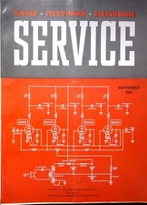 TV MASTER-ANTENNA DISTRIBUTION SYSTEM, SERVICE MAGAZINE SEPTEMBER, 1951 