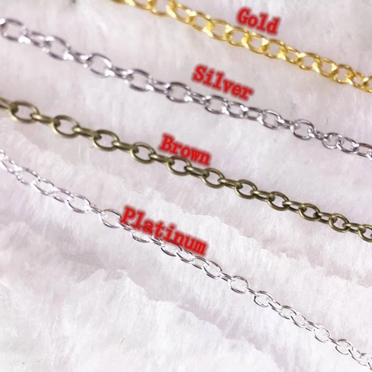 5 Meters Gold/Silver/Brown/Platinum Iron Metal Chains Necklace Jewelry Making - Image 2 of 4