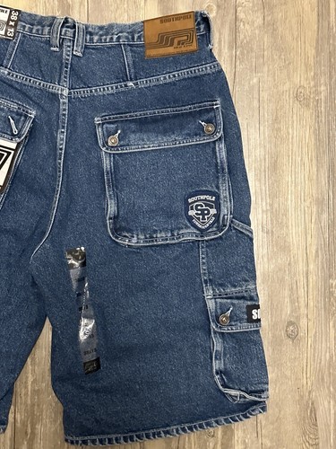 Vintage Y2K Southpole Carpenter Jorts Sz 38 VTG RARE BAGGY JNCO WIDE LEG SKATER - Picture 2 of 13
