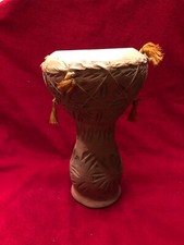 Bongo artigianale - Tamburo a calice piccolo - Corpo in argilla - Tunisia 