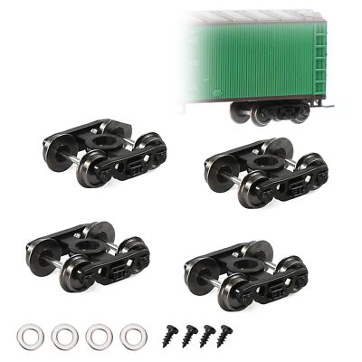 Evemodel 4pcs N Scale 1:160 Roller Bearing Bogies Metal DC Wheels Screw Washer