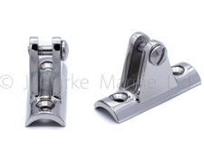 Bimini concave deck hinge mount boat canopy frame fitting HD stainless steel 316