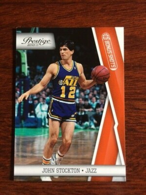 2010-11 Panini Prestige #133 John Stockton Bonus Shots Orange #'d /499 EX+