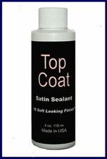 Top Coat Satin Sealer 4 oz.  Leather Refinish Color Restorer  Dye Sealer Finish