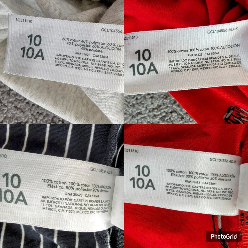 Conjunto de pijamas Carter's Monster Truck niños pequeños 10 suéteres multi cuello redondo -4 piezas Foto 3 de 4