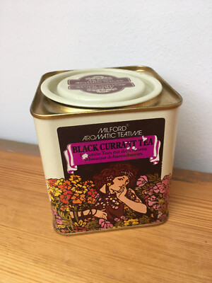 Alte Teedose Milford Black Currant Tea zur Deko
