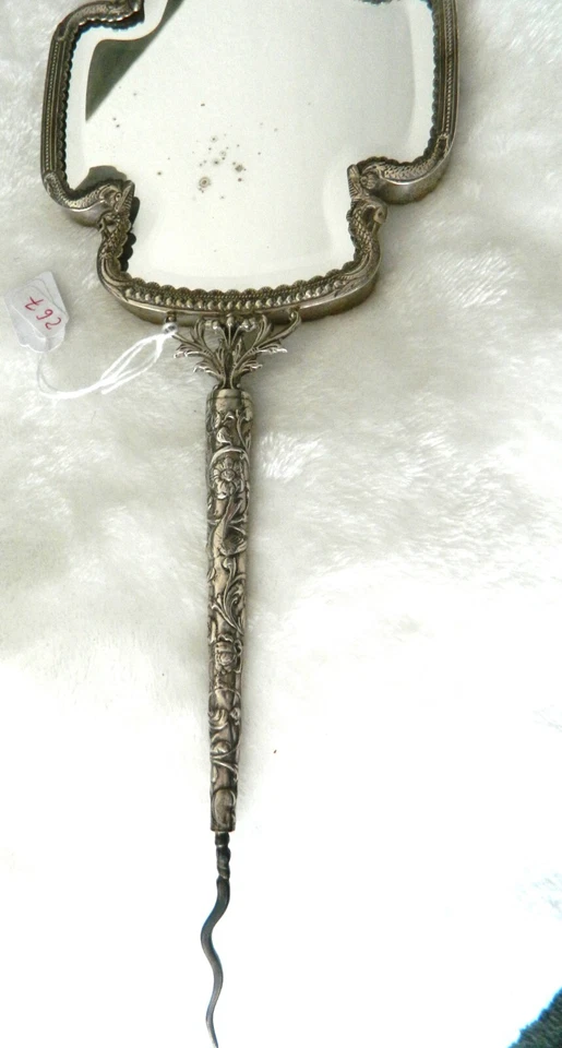 superbe face à main XIX° en argent - Photo 3/4