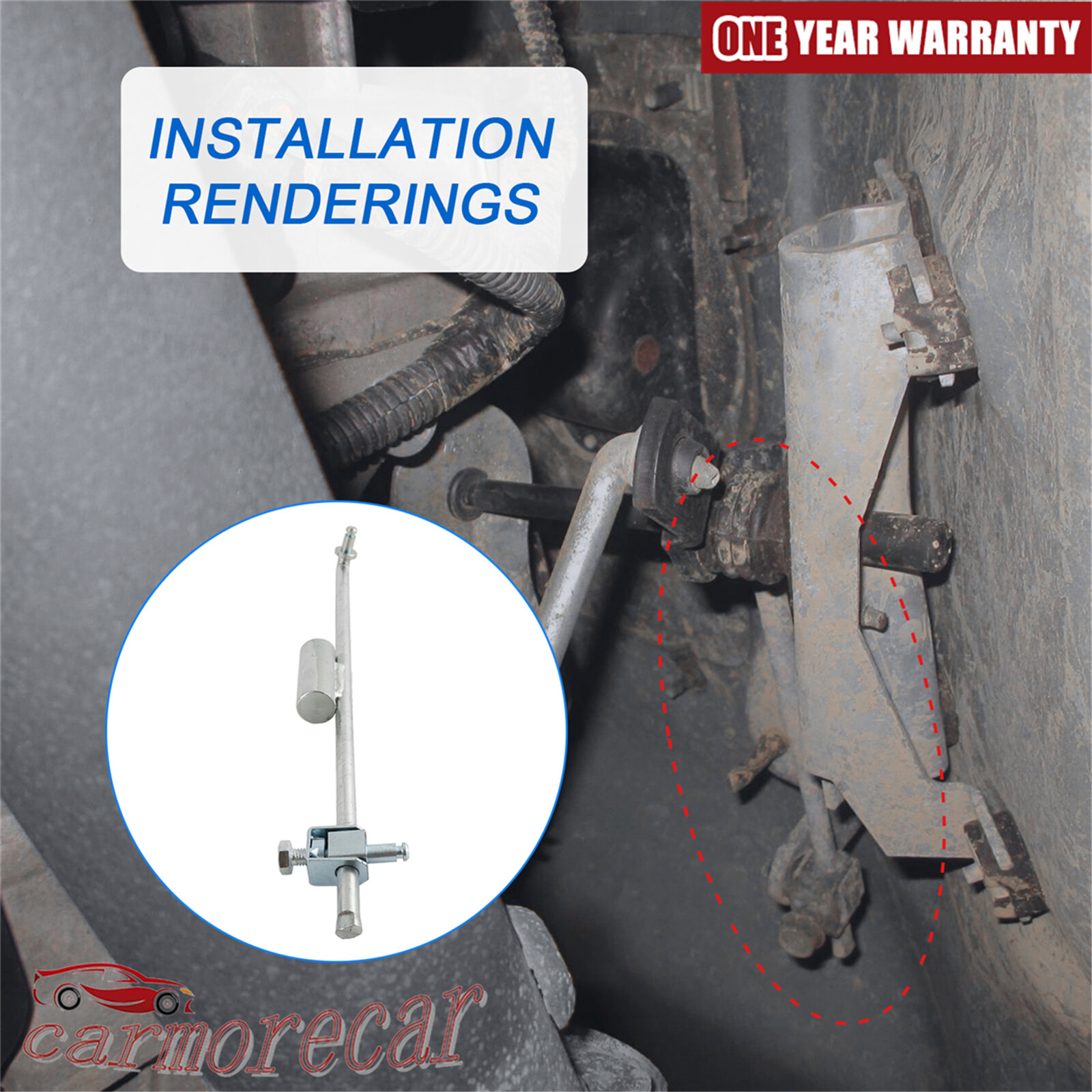 Transfer Case Shifter Linkage Rod & Bushings Kit for Dodge Ram 4x4 2005