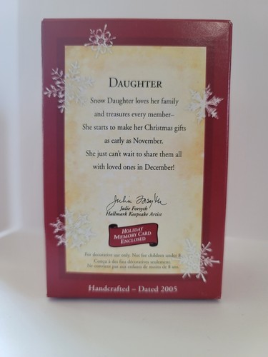 2005 Hallmark Ornament Daughter Snowman Bell QXG4682 - Picture 2 of 6