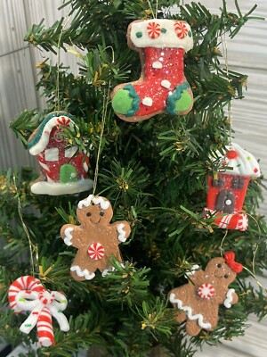 My Little Christmas Gingerbread Cookie Mini Ornaments 6 ct. 1'' Ornaments U62