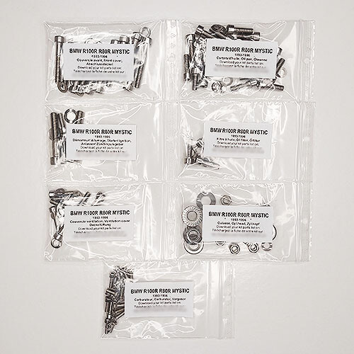 Kit vis allen inox moteur pour BMW R100R et R80 Mystic 1993-1996