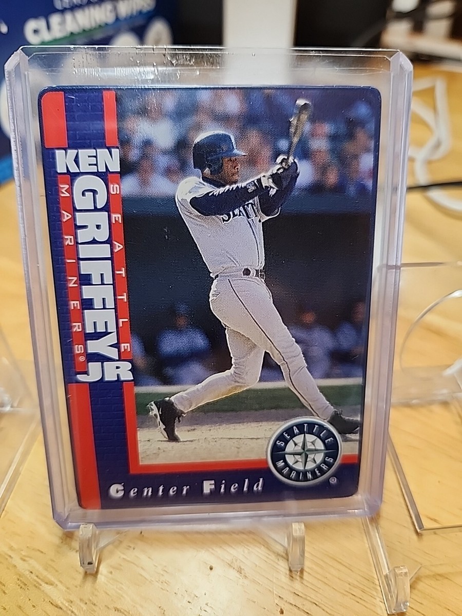 1998 METALLIC IMPRESSIONS KEN GRIFFEY JR GOLD PLATED BONUS CARD 1