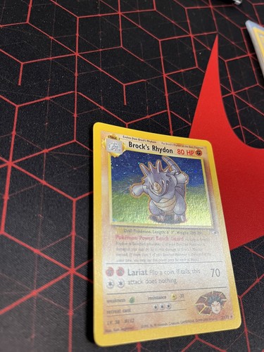 Pokémon TCG Brock's Rhydon Gym Heroes 2/132 Holo Unlimited Holo Rare LP - Picture 4 of 11