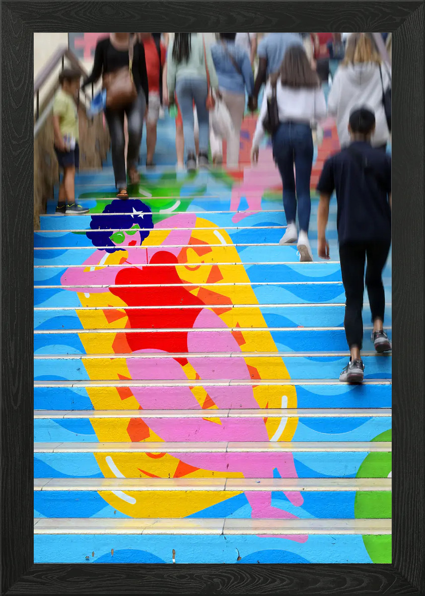 A Stairway to Heaven Framed Wall Art Poster Canvas Print Picture