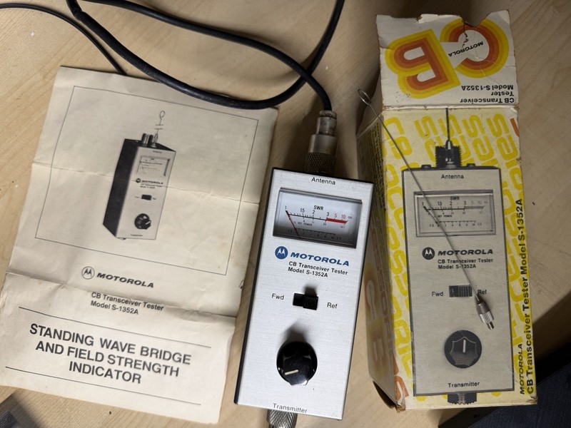 Vintage NOS-Motorola CB Transceiver Tester Model S-1352A A+ Condition SWR Meter