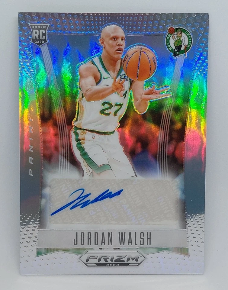 Jordan Walsh Rookie Prizm Deca Auto /49 Blue True Silver Boston Celtics RC (2) - Image 4 of 4