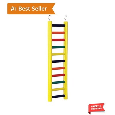 11-Rung Wood Bird Ladder Foot Exercise Beak Use