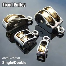 1Pcs Mini Fixed Pulley Single/Double Wheels Metal Sheave Crown Block FREESHIPPIN