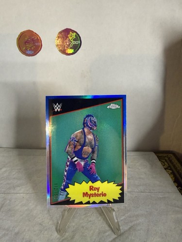 Rey Mysterio [Blue Refractor] #85TC-RM 2025 Topps Chrome WWE 1985 Current card