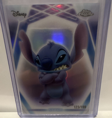 Topps Chrome Disney Stitch Refractor Serial Numbered Trading Card #CNE-14 123/1 