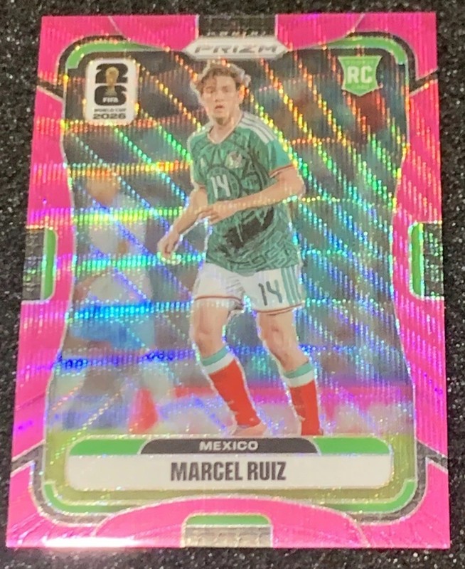 Marcel Ruiz 23/65 RC Pink Prizm 2026 Panini World Cup Rookie MEXICO Toluca FC