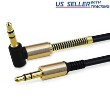  5-Pack 3.5mm AUX Cable Car Stereo Audio Headphone Jack Cord Right Angle Male/M