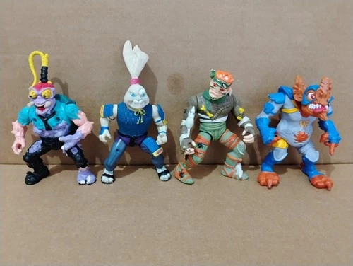 LOT of 4 Vintage Teenage Mutant Ninja Turtles - Action Figure TMNT Playmate Toys