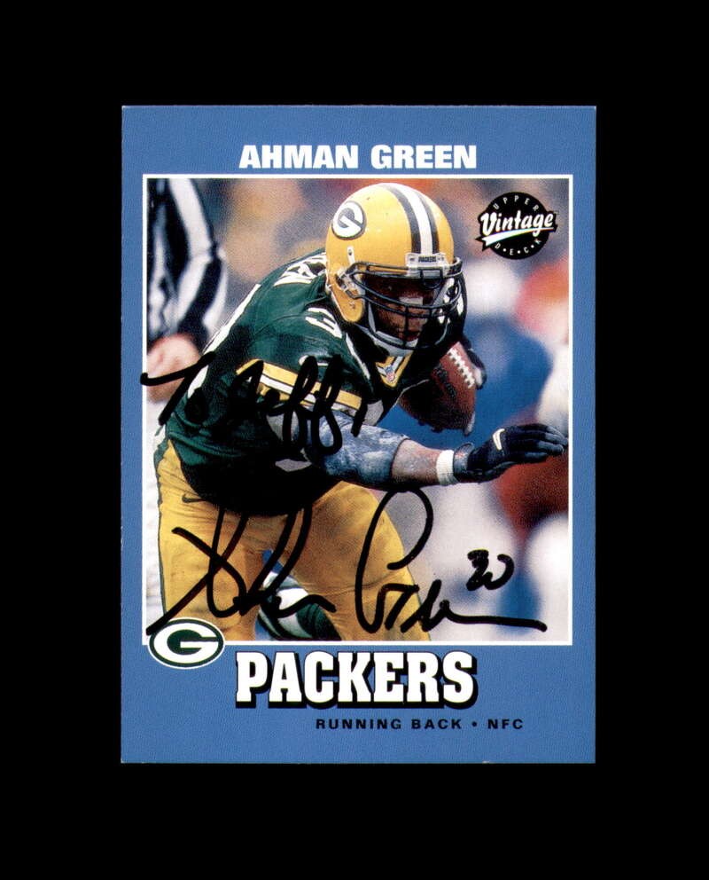 Ahman Green Signed 2001 Upper Deck Vintage Green Bay Packers Autograph
