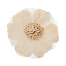 4" Fabric Flower Brooch, Flower Pin Large Cloth Brooches, Beige
