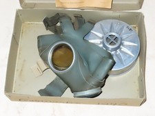 Volksgasmaske mit Karton und Gebrauchsanweisung! Deutsch 2 WK!