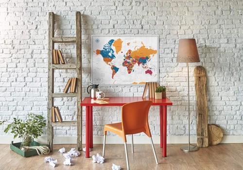Colorful World Map Poster with Pins | Inspirational Travel Planning Push Pin ... - Picture 2 of 9