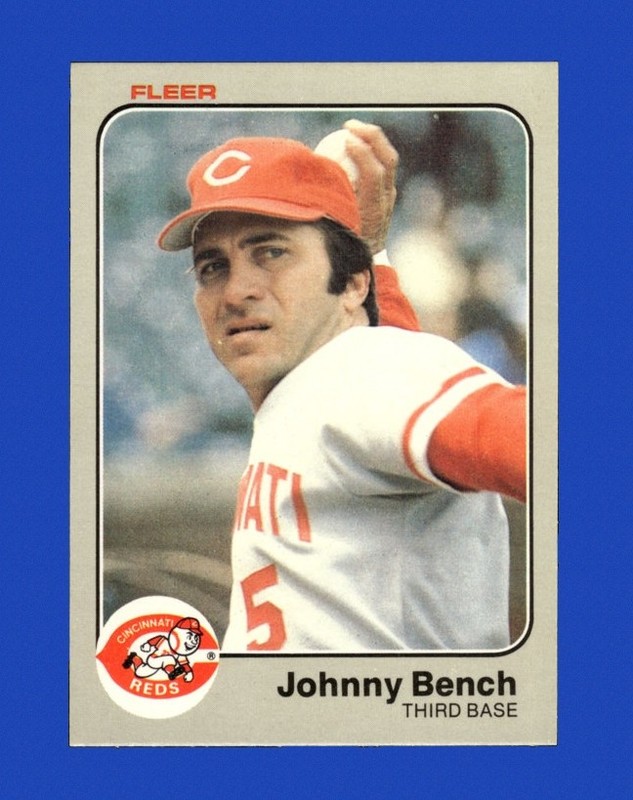 1983 Fleer Set-Break #584 Johnny Bench NM-MT OR BETTER *GMCARDS*