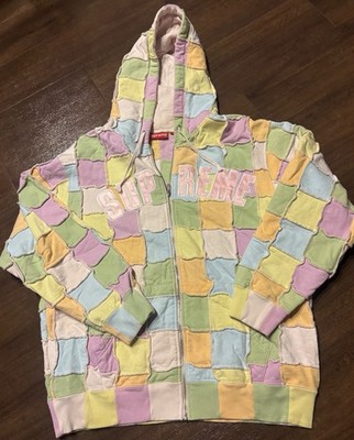 Supreme Reverse Patchwork Zip Up Hooded Sweatshirt Spring/Summer