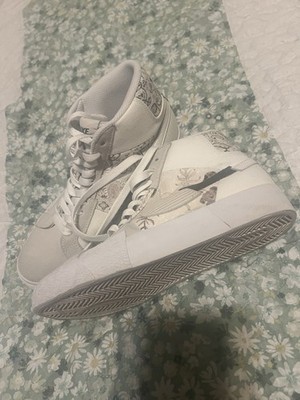 Nike SB Zoom Blazer Mid Premium Floral White Grey Sneakers In Neutral Men s 6.5