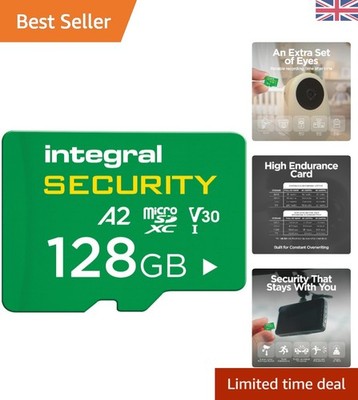 128GB High Endurance microSD Karte, UHS-I V30, perfekt für 4K Security Einsatz
