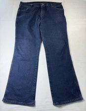 Wrangler Boot cut Stretch Dark Blue Jeans Denim Mens Size 40x30 Cowboy Western