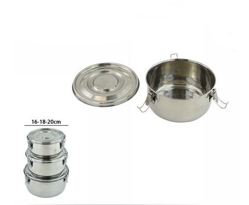 Contenitori Meal Prep Acciaio Inox 3 Pezzi | Set Ermetico per Pranzo Ufficio