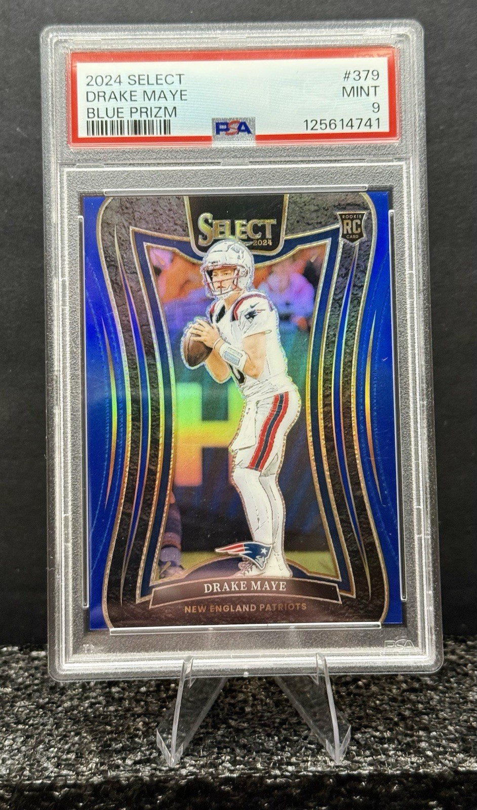 2024 PANINI SELECT BLUE PRIZM #379 DRAKE MAYE ROOKIE RC 52/99 PSA 9