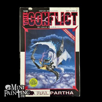 Ral Partha The Conflict 10-452 Dragon Drache Zinn Metall Box Vintage OOP rar