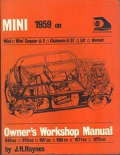 MINI,850,1000 SALOON,COOPER,S,CLUBMAN 1275 GT,VAN,ELF HAYNES MANUAL 1959-1971