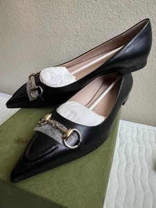 Ballerine plate en cuir Gucci Horsebit 38 1/2