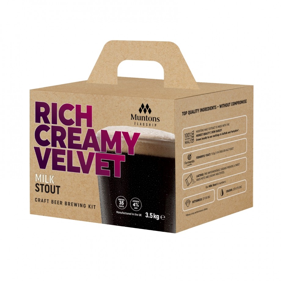 Muntons Flagship Milk Stout - Homebrew Beer Ingredient Kit - 35 Pint