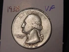 1938 WASHINGTON QUARTER VF BETTER DATE FREE SHIPPING