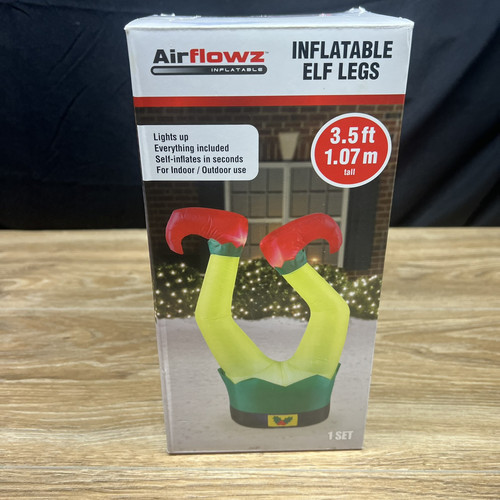 Elf Legs Christmas Yard Inflatable 3.5’ Indoor/Outdoor Decor AirFlowz Tested - Picture 1 of 2