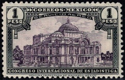 Mexiko 1933 Mi. 669 Neu * MH 100% Luftpost 1 P, Nationaltheater