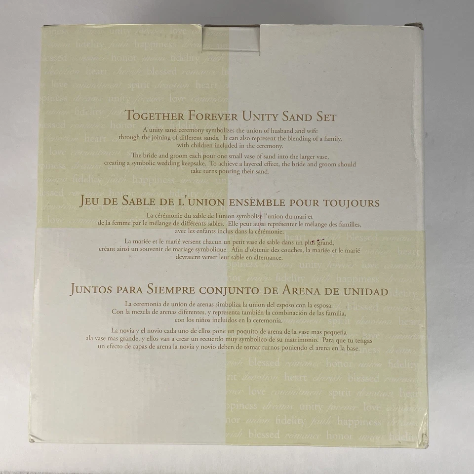 Jarrón de 3 piezas de vidrio Lillian Rose Unity Sand Set Foto 4 de 4