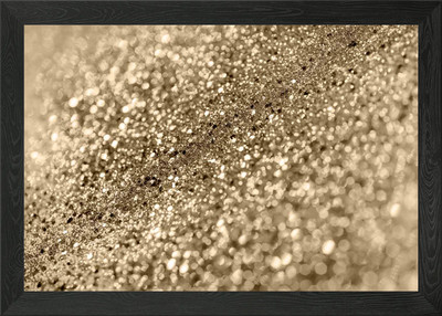 Gold Bokeh Glitzer 1 gerahmtes Wandbild Poster Leinwanddruck Bild